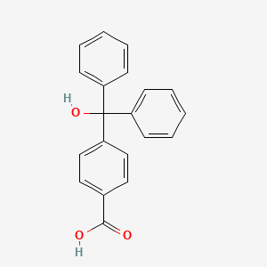 Chemical structure of 4-(Hydroxydiphenylmethyl)benzoic acid