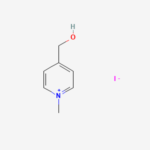 Chemical structure of 4-(Hydroxymethyl)-1-methylpyridin-1-ium iodide