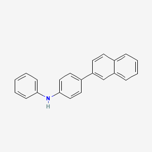 Chemical structure of 4-(Naphthalen-2-yl)-N-phenylaniline