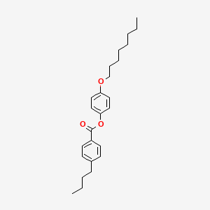 Chemical structure of 4-(Octyloxy)phenyl 4-butylbenzoate