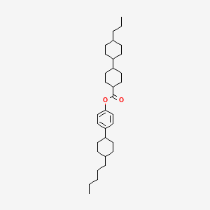 Chemical structure of 4-(Trans-4-pentylcyclohexyl)phenyl trans-4'-propyl-[1,1'-bi(cyclohexane)]-4-carboxylate