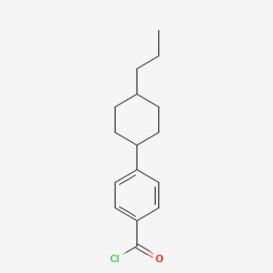 Chemical structure of 4-(4-Propylcyclohexyl)benzoyl chloride