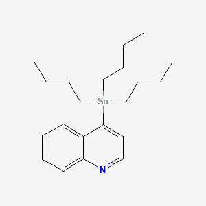 Chemical structure of 4-(Tributylstannyl)quinoline