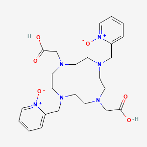 Chemical structure of 4,10-Bis[(1-oxido-2-pyridinyl)methyl]-1,4,7,10-tetraazacyclododecane-1,7-diacetic Acid