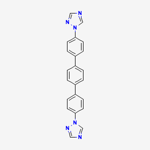 Chemical structure of 4,4''-Di(1H-1,2,4-triazol-1-yl)-1,1':4',1''-terphenyl