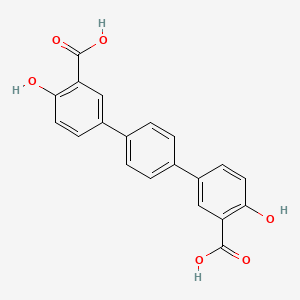 Chemical structure of 4,4''-Dihydroxy-[1,1':4',1''-terphenyl]-3,3''-dicarboxylicacid