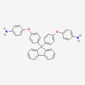 Chemical structure of 9,9-Bis[4-(4-aminophenoxy)phenyl]fluorene