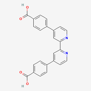 Chemical structure of 4,4'-([2,2'-Bipyridine]-4,4'-diyl)dibenzoic acid