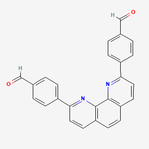 Chemical structure of 4,4'-(1,10-Phenanthroline-2,9-diyl)dibenzaldehyde