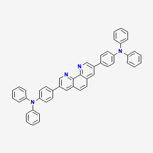 Chemical structure of 3,8-Bis[4-(diphenylamino)phenyl]-1,10-phenanthroline