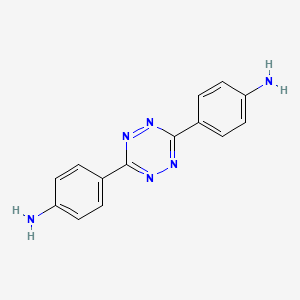 Chemical structure of 4,4'-(1,2,4,5-Tetrazine-3,6-diyl)dianiline