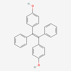 Chemical structure of 4,4'-(1,2-Diphenyl-1,2-ethenediyl)bis[phenol]