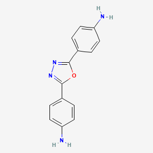 Chemical structure of 4,4'-(1,3,4-Oxadiazole-2,5-diyl)dianiline