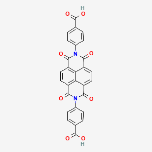 Chemical structure of 4,4'-(1,3,6,8-Tetraoxo-1,3,6,8-tetrahydrobenzo[lmn][3,8]phenanthroline-2,7-diyl)dibenzoic acid
