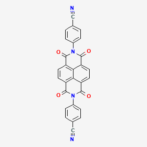 Chemical structure of 4,4'-(1,3,6,8-Tetraoxo-1,3,6,8-tetrahydrobenzo[lmn][3,8]phenanthroline-2,7-diyl)dibenzonitrile
