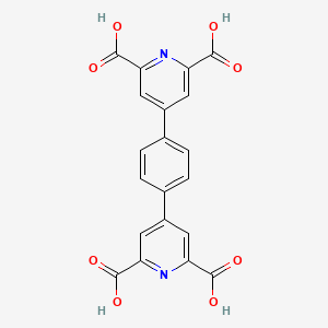 Chemical structure of 4,4'-(1,4-Phenylene)bis(pyridine-2,6-dicarboxylic acid)