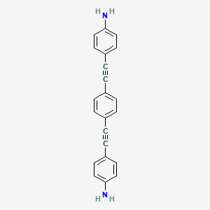 Chemical structure of 4,4'-(1,4-Phenylenebis(ethyne-2,1-diyl))dianiline