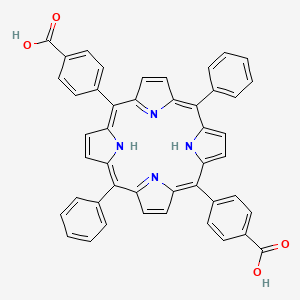 Chemical structure of 5,15-Diphenyl-10,20-di(4-carboxyphenyl)porphine