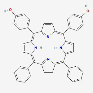 Chemical structure of 4,4'-(15,20-Diphenylporphyrin-5,10-diyl)diphenol