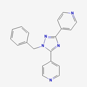 Chemical structure of 4,4'-(1-Benzyl-1H-1,2,4-triazole-3,5-diyl)dipyridine