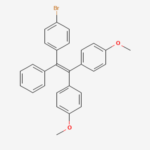 Chemical structure of 4,4'-(2-(4-Bromophenyl)-2-phenylethene-1,1-diyl)bis(methoxybenzene)