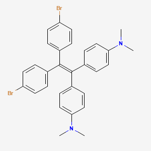 Chemical structure of 4,4'-(2,2-Bis(4-bromophenyl)ethene-1,1-diyl)bis(N,N-dimethylaniline)