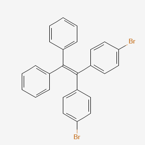 Chemical structure of 4,4'-(2,2-Diphenylethene-1,1-diyl)bis(bromobenzene)