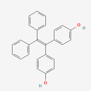 Chemical structure of 4,4'-(2,2-Diphenylethene-1,1-diyl)diphenol