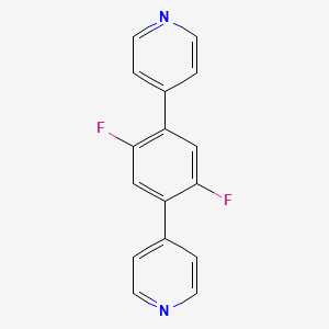 Chemical structure of 4,4'-(2,5-Difluoro-1,4-phenylene)dipyridine