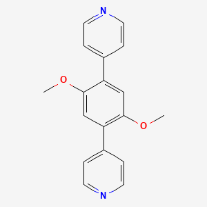 Chemical structure of 4,4'-(2,5-Dimethoxy-1,4-phenylene)dipyridine