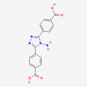 Chemical structure of 4,4'-(4-Amino-4H-1,2,4-triazole-3,5-diyl)dibenzoic acid
