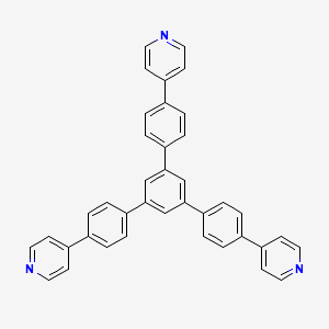 Chemical structure of 4,4'-(5'-(4-(Pyridin-4-yl)phenyl)-[1,1':3',1''-terphenyl]-4,4''-diyl)dipyridine