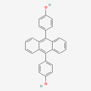 Chemical structure of 4,4'-(Anthracene-9,10-diyl)diphenol