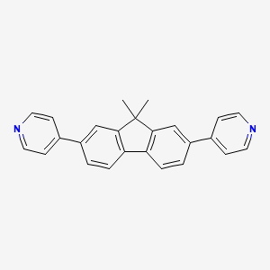 Chemical structure of 4,4'-(9,9-Dimethyl-9H-fluorene-2,7-diyl)dipyridine