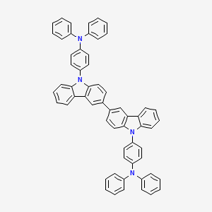 Chemical structure of 4,4'-(9H,9'H-[3,3'-Bicarbazole]-9,9'-diyl)bis(N,N-diphenylaniline)