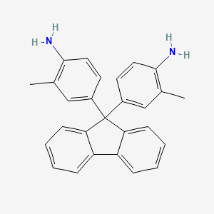 Chemical structure of 9,9-Bis(4-amino-3-methylphenyl)fluorene