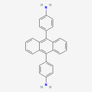 Chemical structure of 4,4'-(Anthracene-9,10-diyl)dianiline