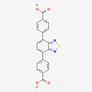 Chemical structure of 4,4'-(Benzo[c][1,2,5]thiadiazole-4,7-diyl)dibenzoic acid