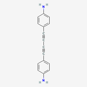 Chemical structure of 4,4'-(Buta-1,3-diyne-1,4-diyl)dianiline