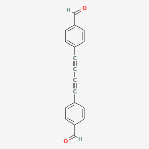 Chemical structure of 4,4'-(Buta-1,3-diyne-1,4-diyl)dibenzaldehyde