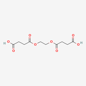 Chemical structure of 4,4'-(Ethane-1,2-diylbis(oxy))bis(4-oxobutanoic acid)