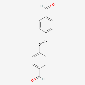 Chemical structure of 4,4'-(Ethene-1,2-diyl)dibenzaldehyde