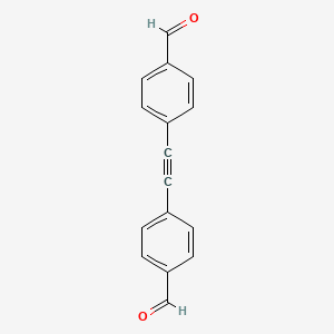 Chemical structure of 4,4'-(Ethyne-1,2-diyl)dibenzaldehyde