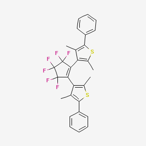 Chemical structure of 4,4'-(Perfluorocyclopent-1-ene-1,2-diyl)bis(3,5-dimethyl-2-phenylthiophene)