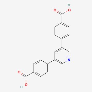 Chemical structure of 4,4'-(Pyridine-3,5-diyl)dibenzoicacid