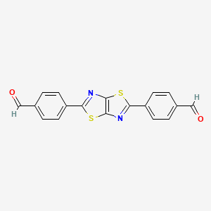 Chemical structure of 4,4'-(Thiazolo[5,4-d]thiazole-2,5-diyl)dibenzaldehyde