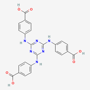 Chemical structure of 4,4',4''-((1,3,5-Triazine-2,4,6-triyl)tris(azanediyl))tribenzoic acid