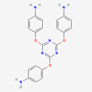 Chemical structure of 4,4',4''-((1,3,5-Triazine-2,4,6-triyl)tris(oxy))trianiline