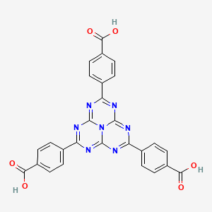Chemical structure of 4,4',4''-(1,3,3a1,4,6,7,9-Heptaazaphenalene-2,5,8-triyl)tribenzoicacid