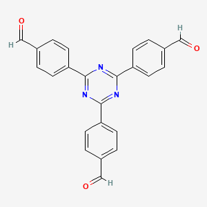 Chemical structure of 4,4',4''-(1,3,5-Triazine-2,4,6-triyl)tribenzaldehyde
